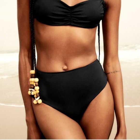 ZARA GATHERED BIKINI TOP SIZE XLARGE - Picture 3 of 5